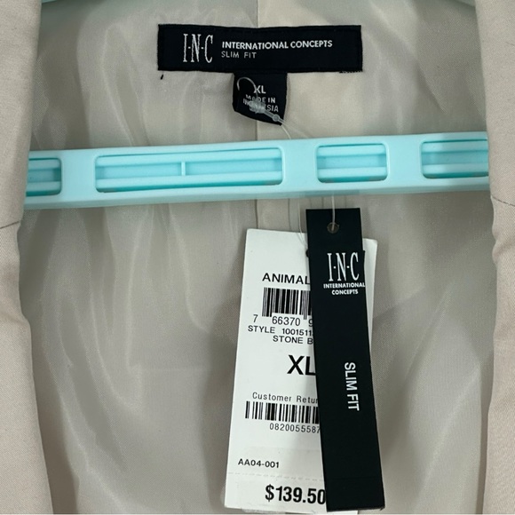 INC International Concepts Men’s Floral Print 2-Button Blazer Stone Size XL - Picture 11 of 15